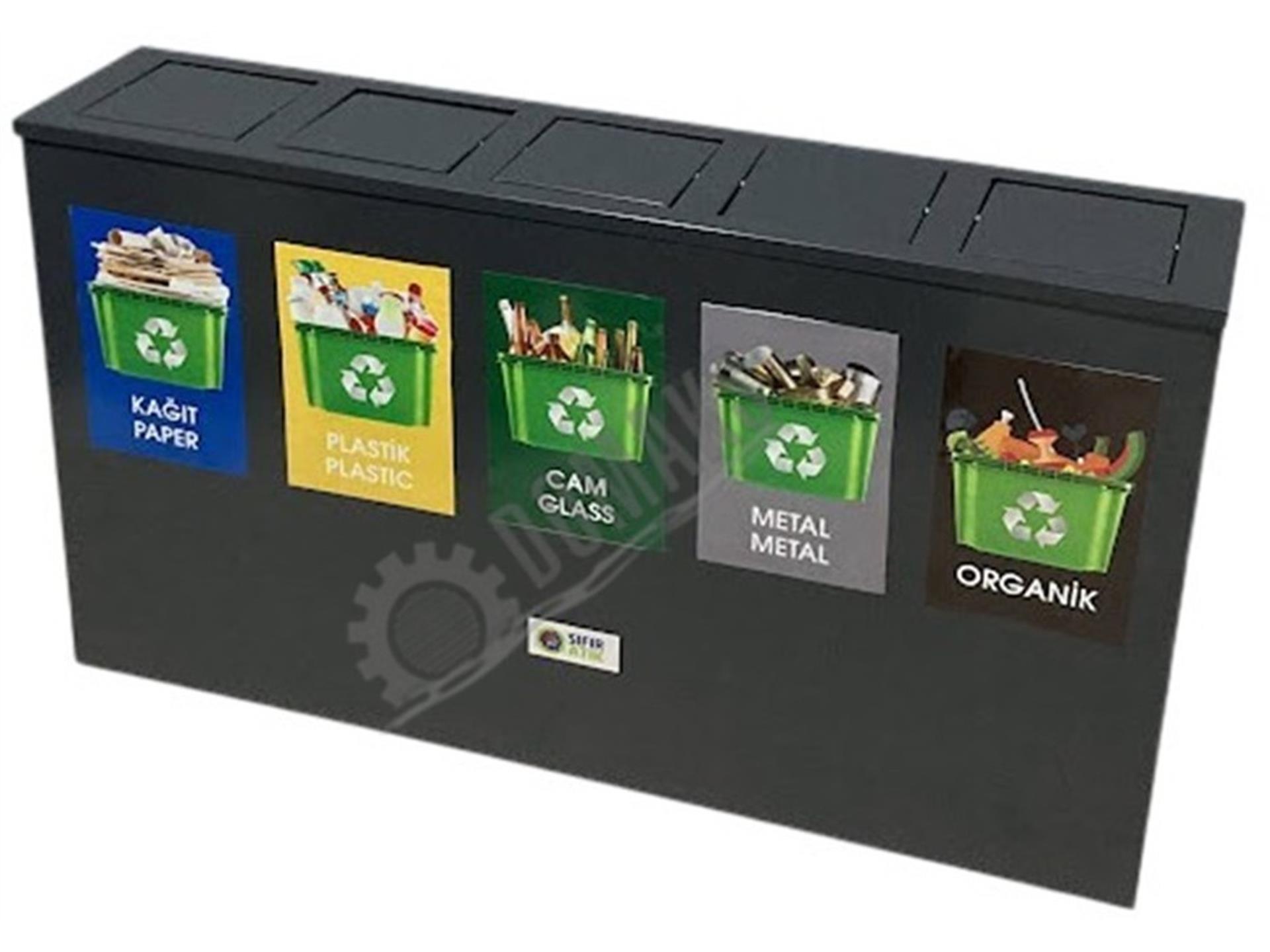 سلة إعادة التدوير مع غطاء دوار ودلو داخلي سلسلة 4185