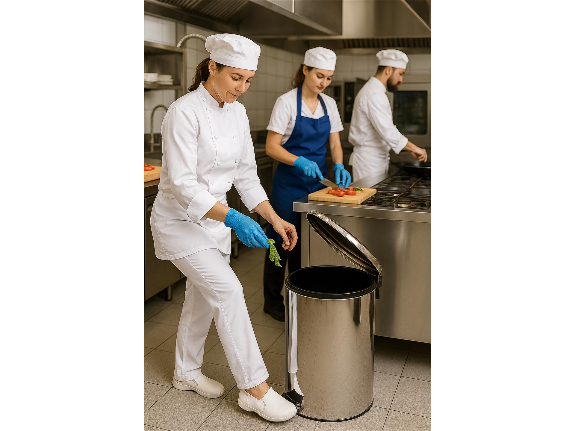 ENDÜSTRİYEL PEDALLI ÇÖP KOVASI  PLASTİK İÇ KOVALI 0180 SERİ