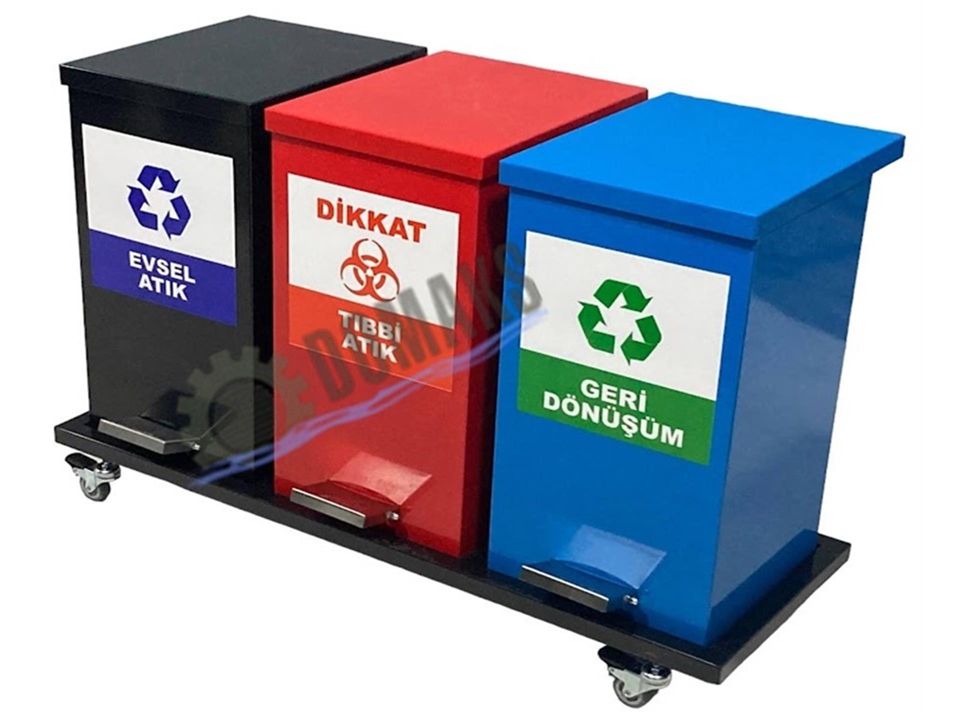 GERİ DÖNÜŞÜM KUTUSU  PEDALLI KASALI  3120 SERİ